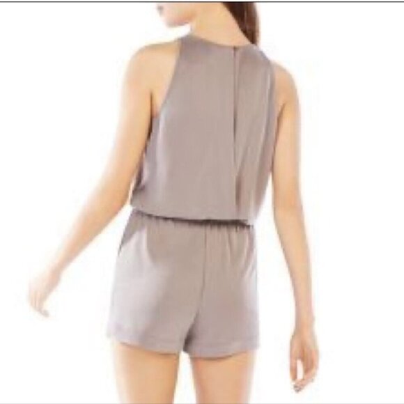 BCBGMaxAzria Women's Size Small Tan Andy Keyhole Modal Blend Romper *Flaws* - Picture 2 of 15